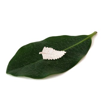 Large Fern Pin Silver-jewellery-The Vault