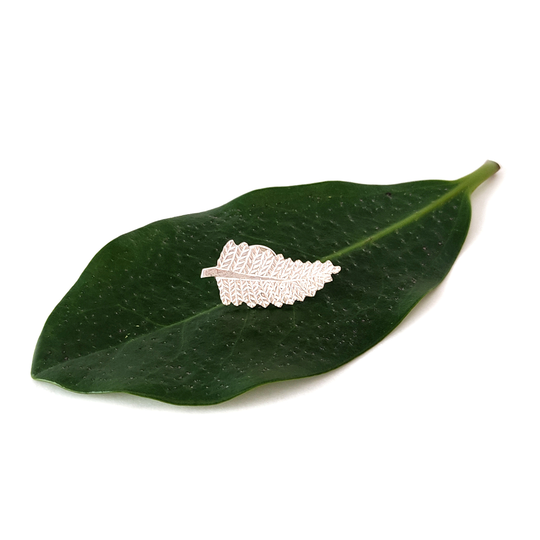 Large Fern Pin Silver