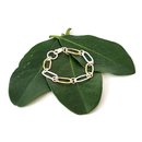 Silver and Brass Oval Link Bracelet