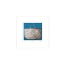 Kete Teal Background Matted Screen Print