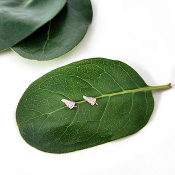 Fern Studs Silver-jewellery-The Vault