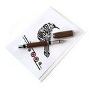 Slimline Fountain Pen Black Totara Silver