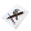 Slimline Fountain Pen Black Totara Silver