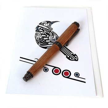 Slimline Rollerball Pen Black Maire-wood-The Vault