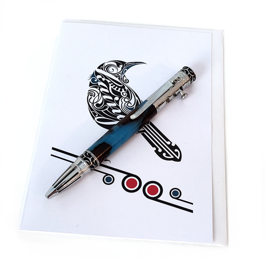 Gear Box Ball Point Pen Red Beech and Resin