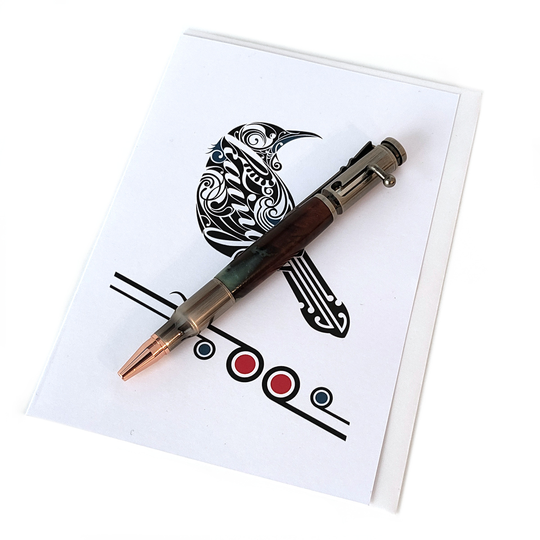 Bolt Action Ball Point Red Beech and Resin