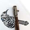Bolt Action Ball Point Pen Black Totara