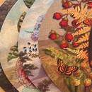 Oval Placemat Set of 4 Vintage Birds