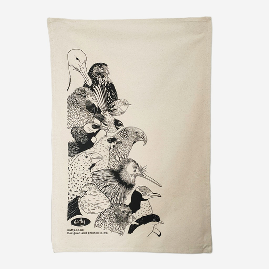 Birds of Aotearoa Organic Cotton Tea Towel