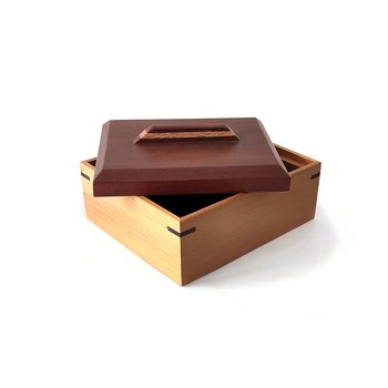 Medium Kauri Taonga Box Jarrah Insert Lid with Handle-artists-and-brands-The Vault