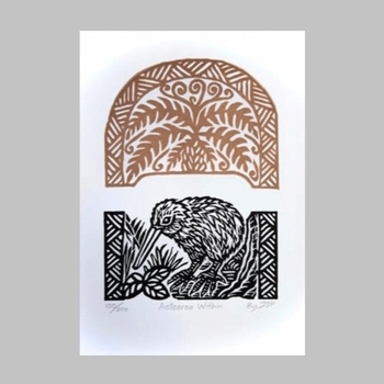 Aotearoa Within Linocut A4 Print-artists-and-brands-The Vault