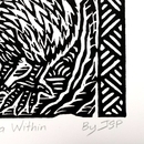 Aotearoa Within Linocut A4 Print