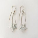Silver Lacebark Flower Drop Earrings