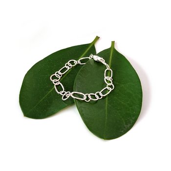 Silver Oval and Round Link Bracelet-jewellery-The Vault