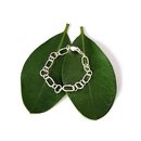 Silver Oval and Round Link Bracelet