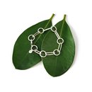 Silver Oval and Round Link Bracelet