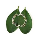 Silver and Brass Oval Link Bracelet