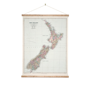 Wall Chart Large Map of NZ