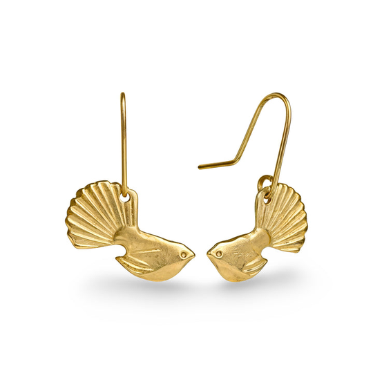 Fantail Earrings Gold Plate