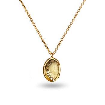 Baby Paua Pendant Gold Plate-jewellery-The Vault