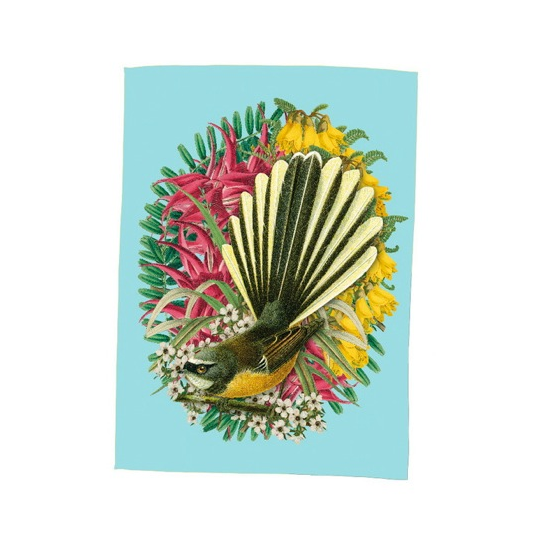 Tea Towel Botanical Fantail