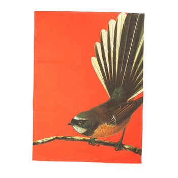 Tea Towel Fantail Orange