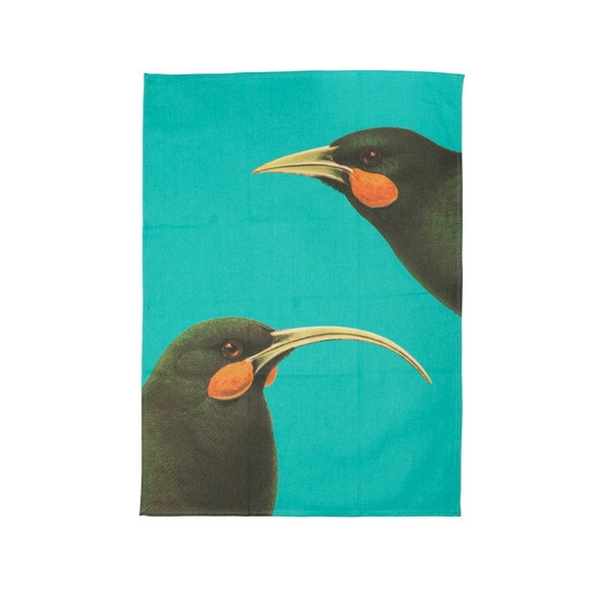 Tea Towel Huia Cyan 