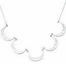 Silver Necklace Moon Phases 5Pc