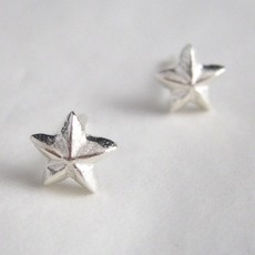 Star Studs Silver-jewellery-The Vault