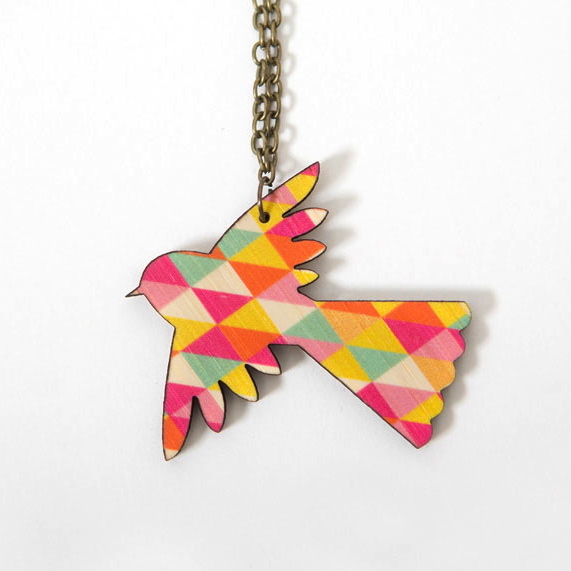 Flying Fantail Necklace Geometric Jewellery at The Vault NZ NZ