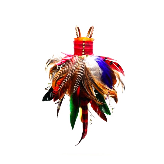 Voodoo Feather Dress Card