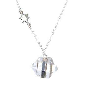 Nugget Necklace Star Long Rock Crystal