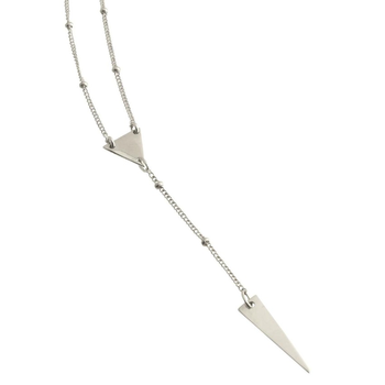 Triangle&Spear Drop Necklace Short