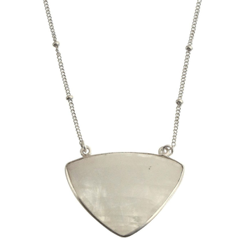 Triangle Necklace White Howlite Short