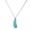 Huia Feather Pendant Recycle Glass LBlue