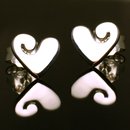 Silver Koru Heart Studs