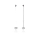 Mini Fan Tail Drop Earrings Silver