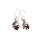 Red Manuka Sprig Garnet Earrings