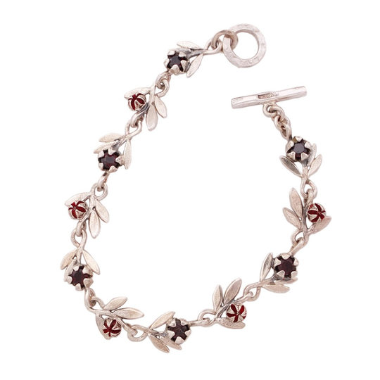 Red Manuka Pod Bracelet Garnet