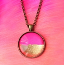 Gold & Pink Foil Necklace