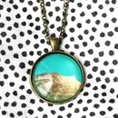 Gold & Turquoise Foil Necklace