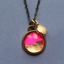 Petite Pink & Gold Foil Necklace