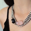 Steel Onyx 10mm Necklace