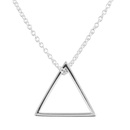 Open Triangle Necklace with Chain