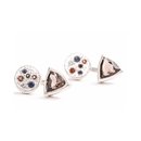 Silver Trillion Smoky Quartz earrings