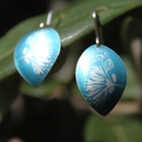 Alum Pohutukawa Rose Earrings Petrel