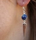 Spear Drop Earrings Lapis Lazuli 
