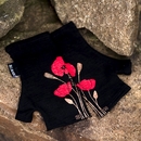 Merino Mitts Short Poppy Black