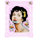 Pink Wahine Stamp A4 Print