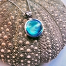 Small Paua Disc Pendant Bale Top